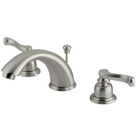 Kingston Brass KB968FL Widespread Bathroom Faucet, Brushed Nickel KB968FL